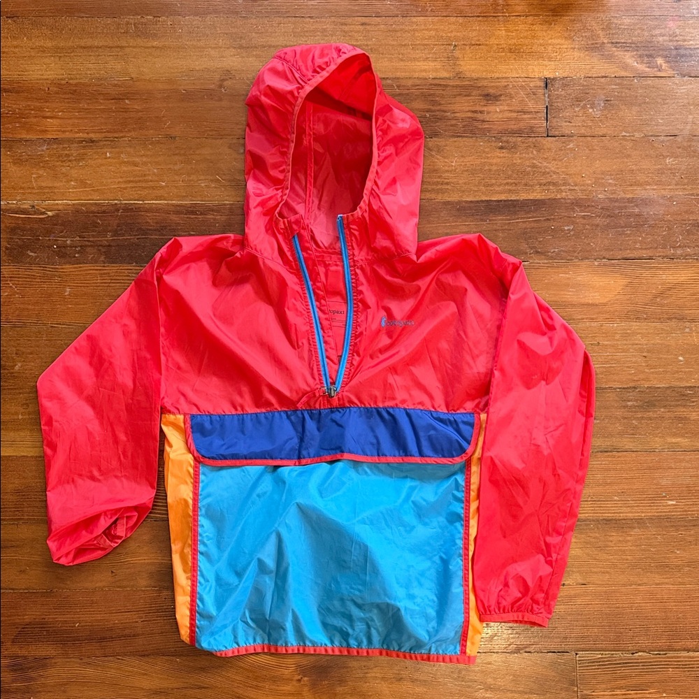 Cotopaxi Red and Blue Kids Jacket Teca Windbreaker M